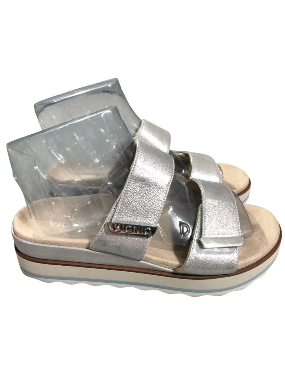 Vionic Silver Brandie Adjustable Platform Sandals Orthotic Diabetic Women's 8.5